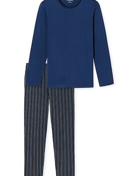 Schiesser Pyjama Long navy 180273 52/L