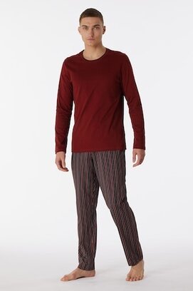 Schiesser Pyjama Long terracotta brown 180273 50/M