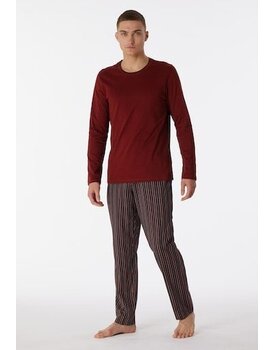 Schiesser Pyjama Long terracotta brown 180273 56/XXL