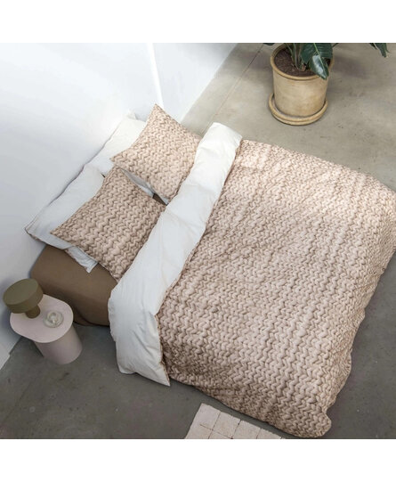 Snurk Twirre Sand Beige Dekbedovertrek 200x200/220 cm