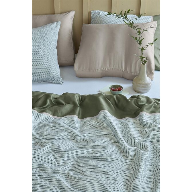 Silvana dekbedovertrek Laurel - Groen 200x200/220 cm Silvana dekbedovertrek Laurel - Groen 200x200/220 cm