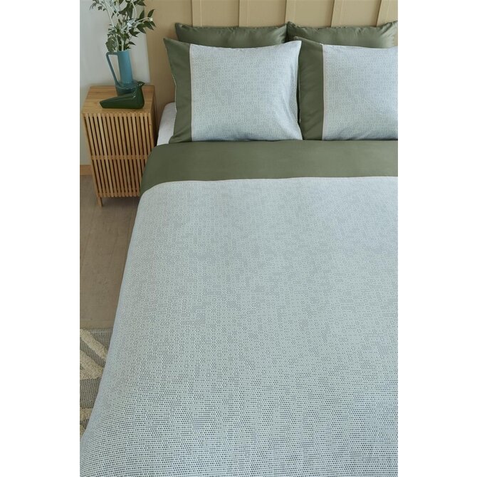 Silvana dekbedovertrek Laurel - Groen 260x200/220 cm