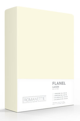 Romanette flanel laken ivoor 240x260