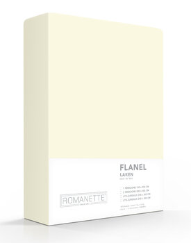 Romanette flanel laken ivoor 240x260