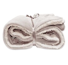 Unique Living Lars coral fleece/suede plaid 150x200cm pebble