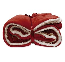 Unique Living Lars coral fleece/suede plaid 150x200cm red