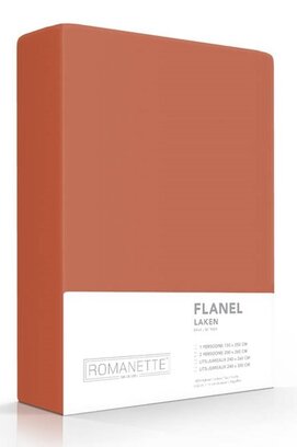 Romanette flanel laken rooibos 240x260