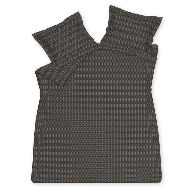 Vandyck Bouncing Dekbedovertrek 1-persoons (140x200/220) off black Vandyck Bouncing Dekbedovertrek 1-persoons (140x200/220) off black