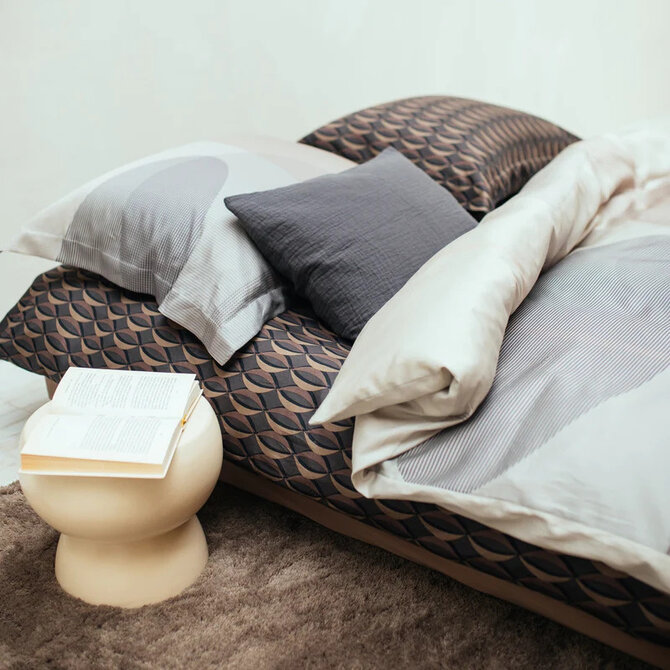 Vandyck Bouncing Dekbedovertrek Lits-jumeaux (240x200/220) off black