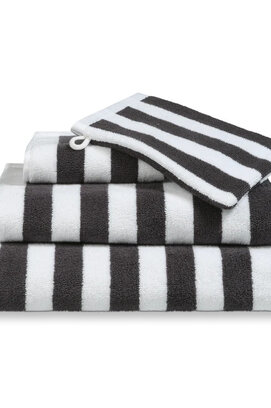 Vandyck Verona Stripes Handdoek 60x110 off black
