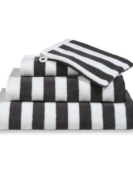 Vandyck Verona Stripes Washandje 16x22 off black