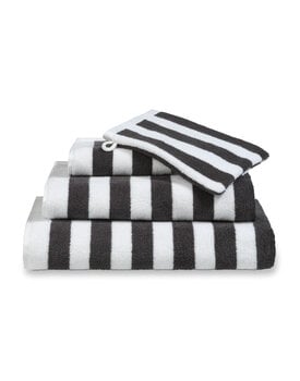 Vandyck Verona Stripes Douchelaken 70x140 off black