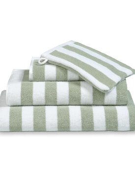 Vandyck Verona Stripes Washandje 16x22 smoke green