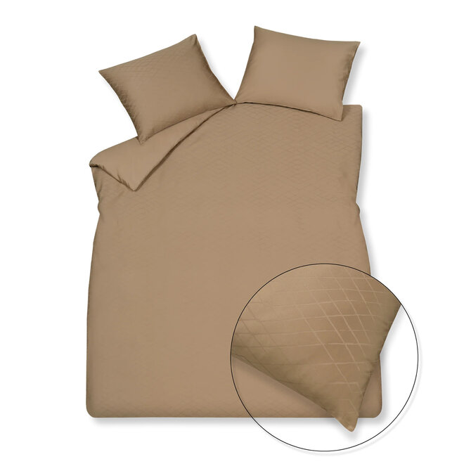 Vandyck Purity Monaco Dekbedovertrek Lits-jumeaux (240x200/220) caramel Vandyck Purity Monaco Dekbedovertrek Lits-jumeaux (240x200/220) caramel