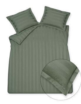 Vandyck Purity 86 Stripe Dekbedovertrek 1-persoons (140x200/220) sage green