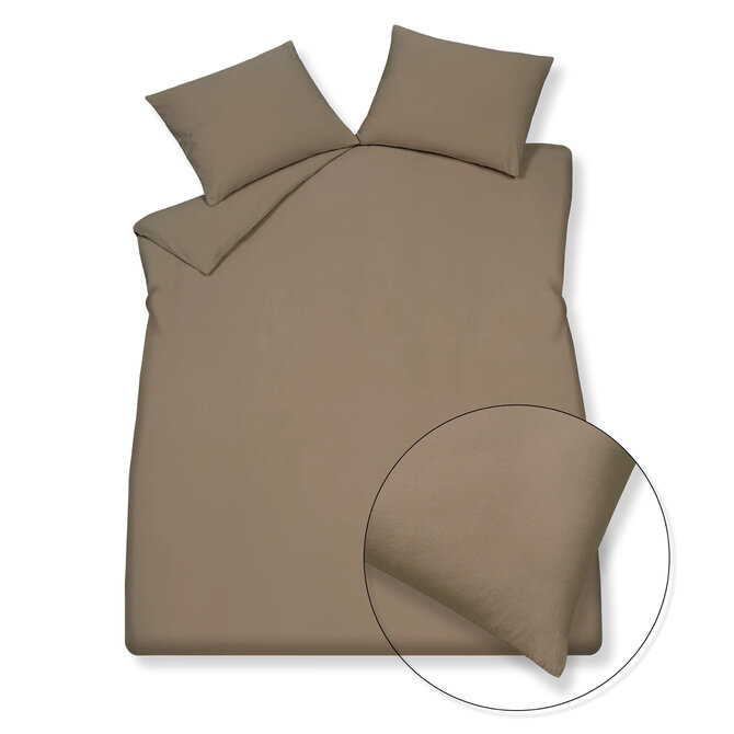 Vandyck Pure 66 Cotton Hemp Dekbedovertrek 1-persoons (140x200/220) taupe