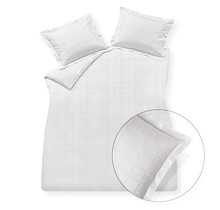 Vandyck Home 78 Check 300Tc Dekbedovertrek 2-persoons (200x200/220) white