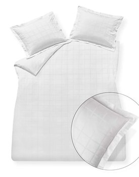 Vandyck Home 78 Check 300Tc Dekbedovertrek Lits-jumeaux (240x200/220) white