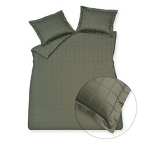 Vandyck Home 78 Check 300Tc Dekbedovertrek 2-persoons (200x200/220) sage green