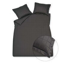 Vandyck Home 78 Check 300Tc Dekbedovertrek 1-persoons (140x200/220) off black
