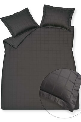 Vandyck Home 78 Check 300Tc Dekbedovertrek Lits-jumeaux (240x200/220) off black