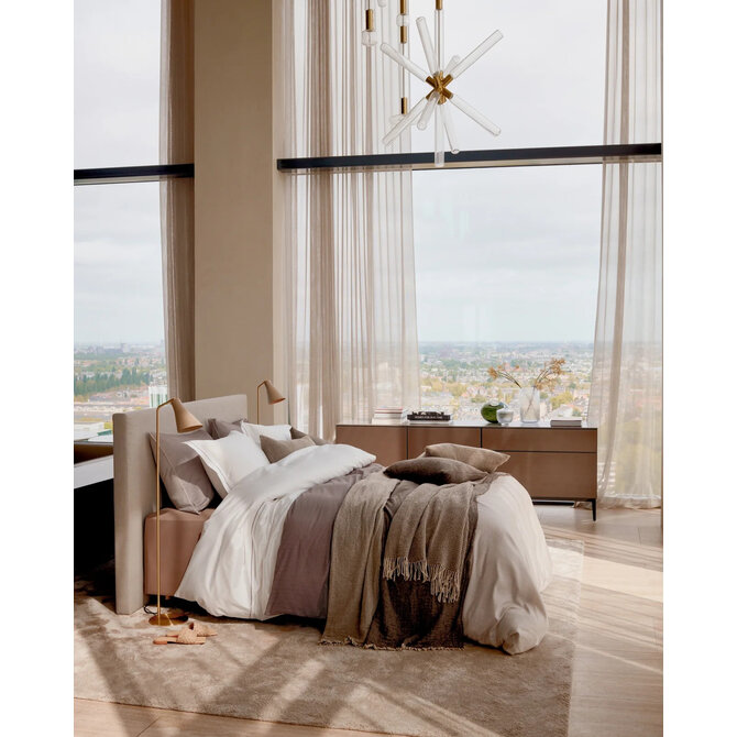 Vandyck Home Milano Dekbedovertrek 2-persoons (200x200/220) taupe