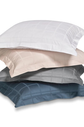 Vandyck Home 78 Check 300Tc Dekbedovertrek powder 1-persoons (140x200/220)