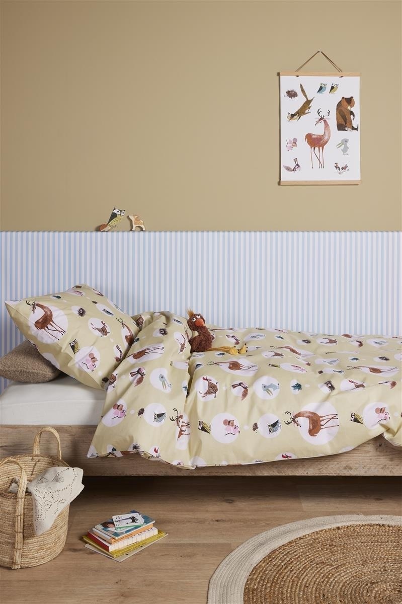 Beddinghouse x Fiep Amsterdam Bosdieren Dekbedovertrek Yellow 140x200