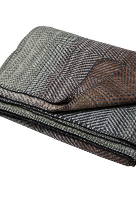 David Fussenegger plaid Savona gradient/herringbone 150x200 ivy