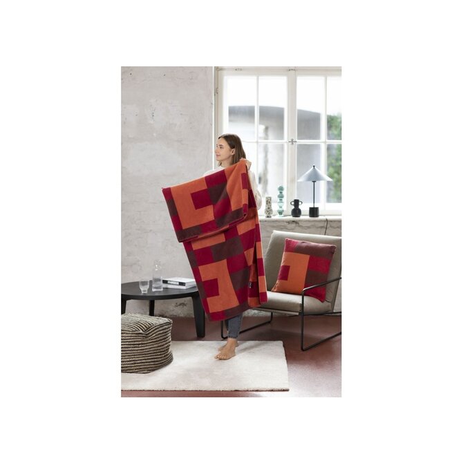 David Fussenegger SAVONA Woondeken "Karo clean" weinrot 200 x150 cm David Fussenegger SAVONA Woondeken "Karo clean" weinrot 200 x150 cm