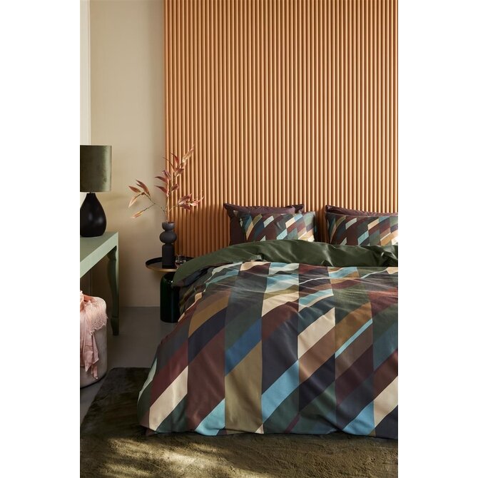 Beddinghouse Roan dekbedovertrek Olive Green 140x200/220