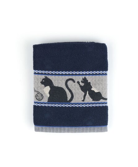 Bunzlau Castle keukendoek Cats dark blue