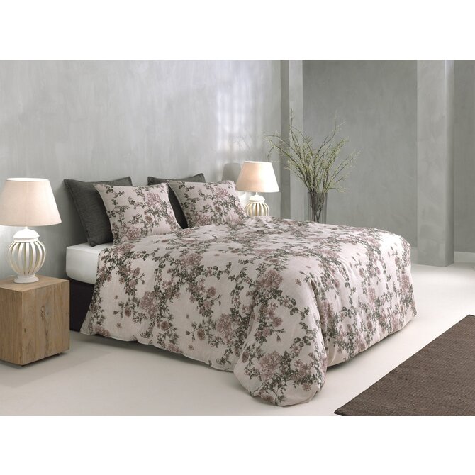 Zo! Home Ruffina Dekbedovertrek 240x200/220 Taupe Zo! Home Ruffina Dekbedovertrek 240x200/220 Taupe