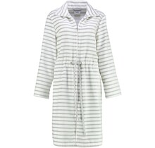 Cawö Dames Badjas kort met Tunnelkoord en Rits 6597 silber 38