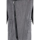 Cawö Cawö Heren Badjas Ritssluiting 6516 - Antrazit-schwarz  S