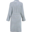 Cawö Cawö Dames Badjas kort met Tunnelkoord en Rits 6597  Navy 46