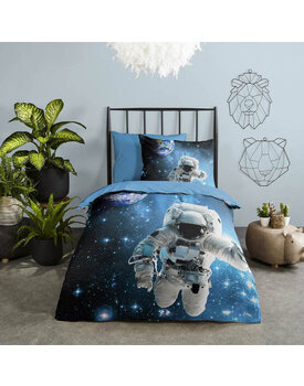 Good Morning nr.30703 Astronaut 140x220 blauw
