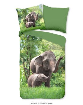 Good Morning nr.30754 Elephants 140x220 groen