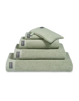 Vandyck Home Uni Smoke Green Washandje 16x22