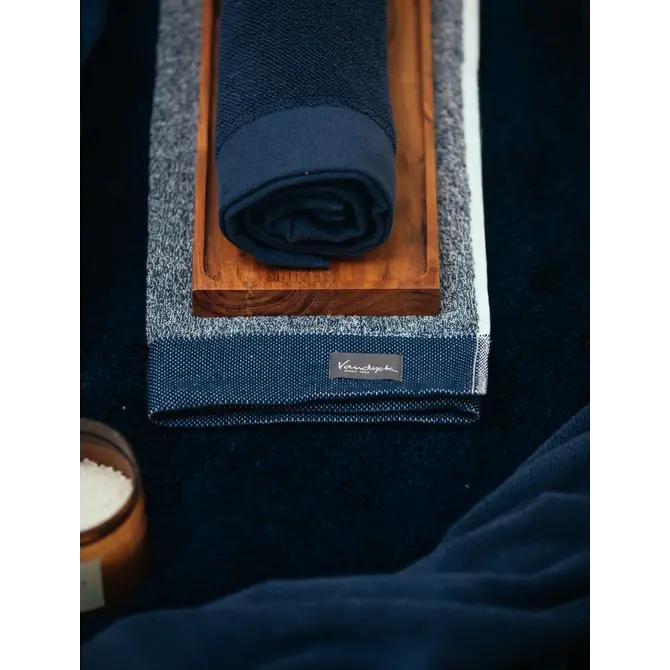 Vandyck Home Uni Blue Ink Gastendoekje 30x50