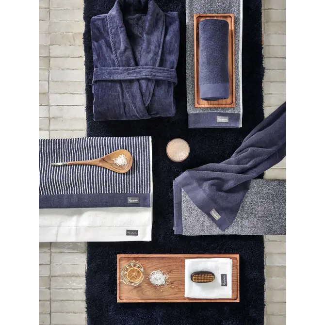 Vandyck Home Uni Blue Ink Handdoek 60x110