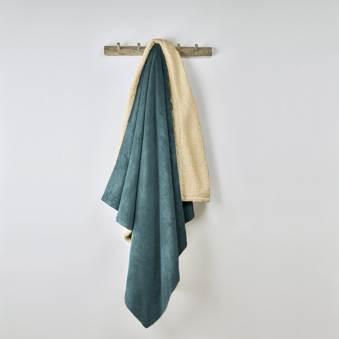 De Witte Lietaer Laya Plaid L petrol De Witte Lietaer Laya Plaid L petrol