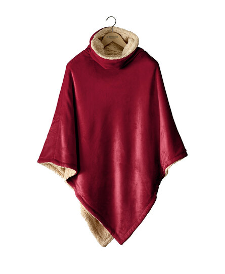 De Witte Lietaer Ganges Teddy Poncho wine red