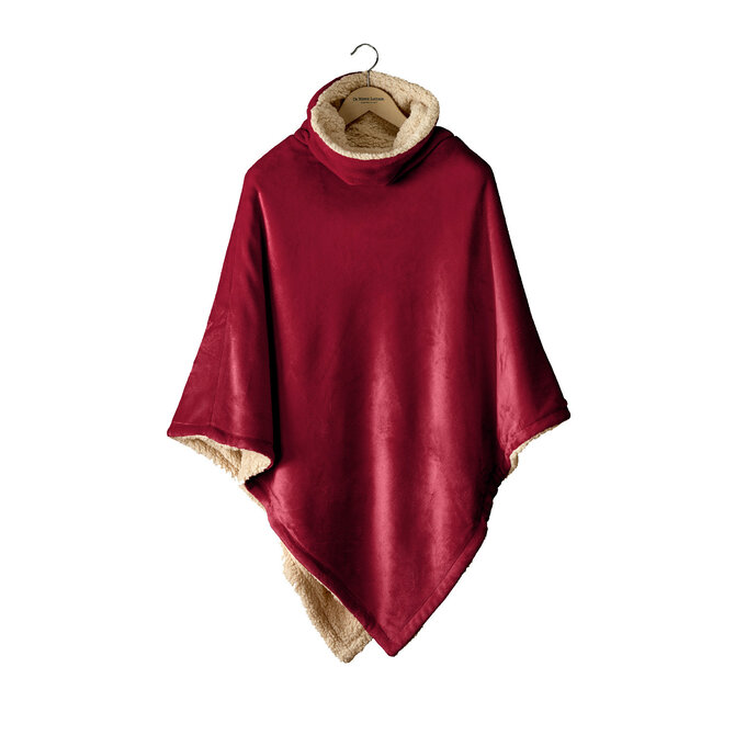 De Witte Lietaer Ganges Teddy Poncho wine red De Witte Lietaer Ganges Teddy Poncho wine red