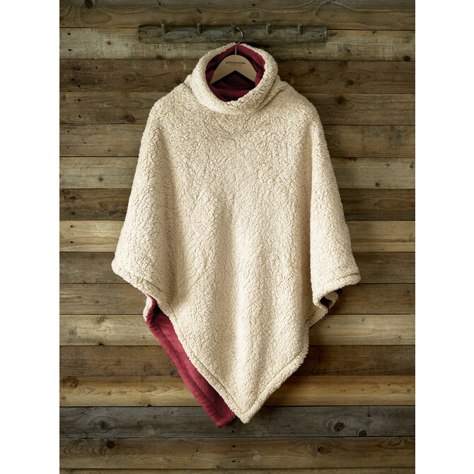 De Witte Lietaer Ganges Teddy Poncho wine red De Witte Lietaer Ganges Teddy Poncho wine red