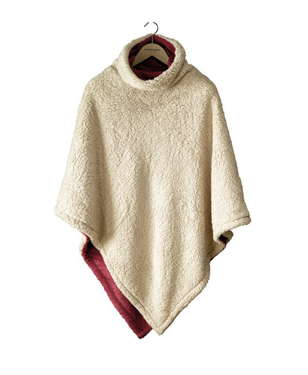 De Witte Lietaer Ganges Teddy Poncho wine red