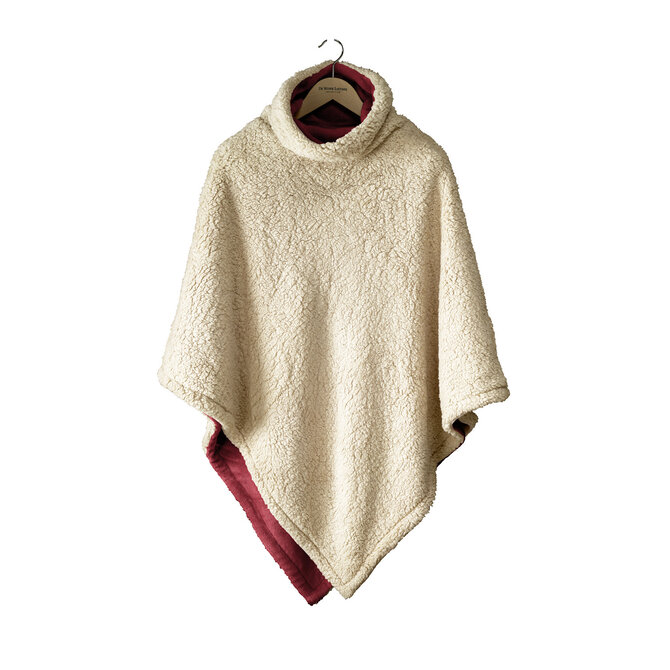 De Witte Lietaer Ganges Teddy Poncho wine red De Witte Lietaer Ganges Teddy Poncho wine red