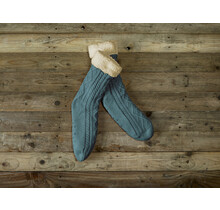 De Witte Lietaer Yamuna Home Socks 35-40 petrol