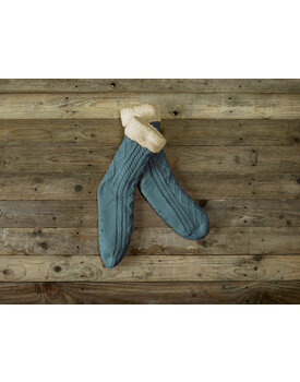 De Witte Lietaer Yamuna Home Socks 35-40 petrol