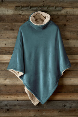 De Witte Lietaer Ganges Teddy Poncho petrol
